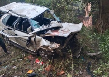 खाईं में कार पलटने से तीन की मौके पर हुई मौत दो घायल