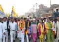 वाराणसी की सड़कों पर आप की पदयात्रा