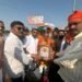 राज्यमंत्री हंसराज विश्वकर्मा का जौनपुर में जोरदार स्वागत