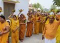 भागवत कथा से पूर्व निकली भव्य कलश यात्रा में उमड़े श्रदालु