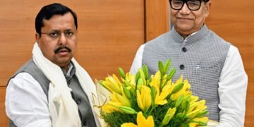 राष्ट्रीय अध्यक्ष नितिन नवीन से मिले कृपाशंकर सिंह