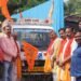 श्रीराम कथा प्रचार-प्रसार के लिए जिलाध्यक्ष ने हरी झंडी दिखाकर प्रचार गाड़ी को किया रवाना